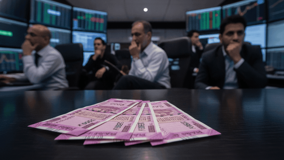 Rupee Falls 12 Paise to 95.45 Amid West Asia Tensions & FII Outflows