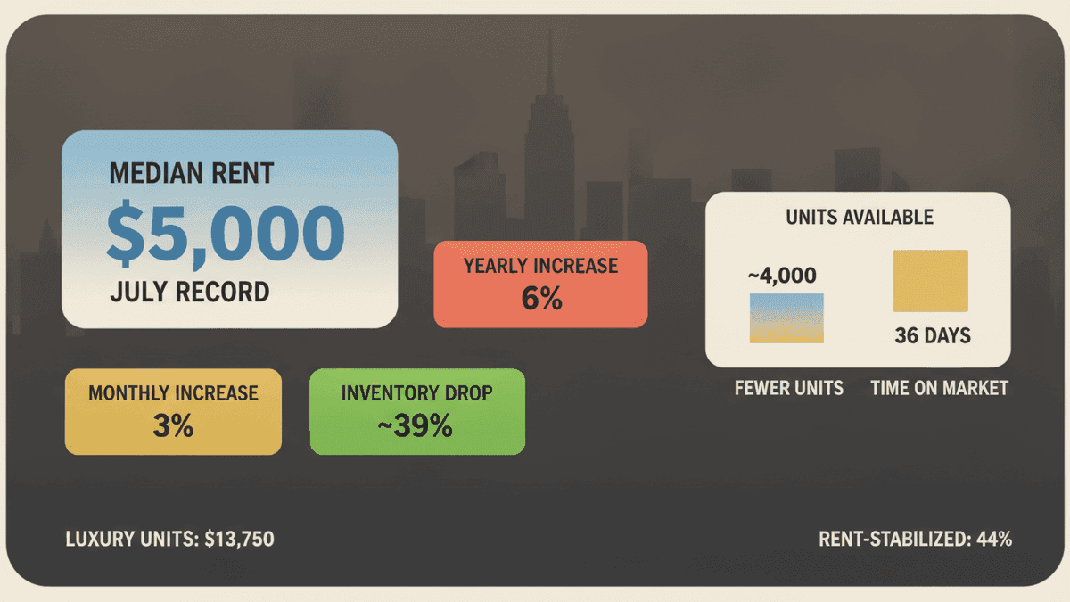 Manhattan Rents Hit $5,000: Affordability Crisis Deepens
