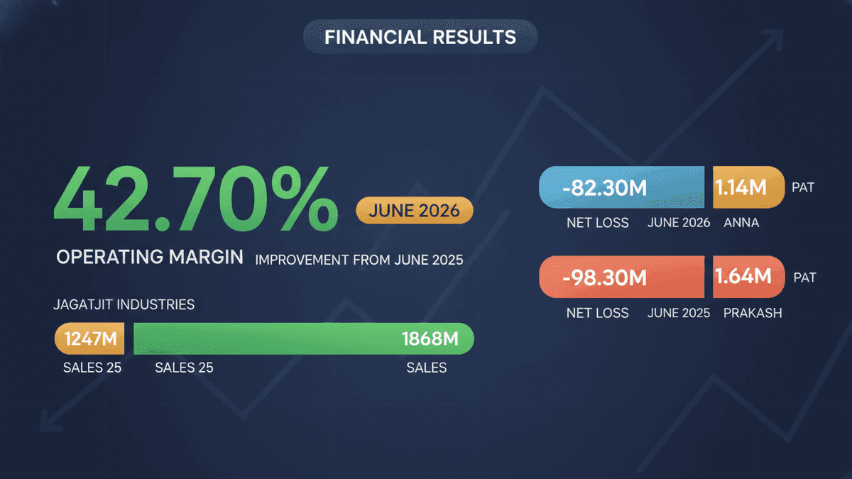 Jagatjit Industries Narrows Q2 Loss, Shows Strong Sales Growth