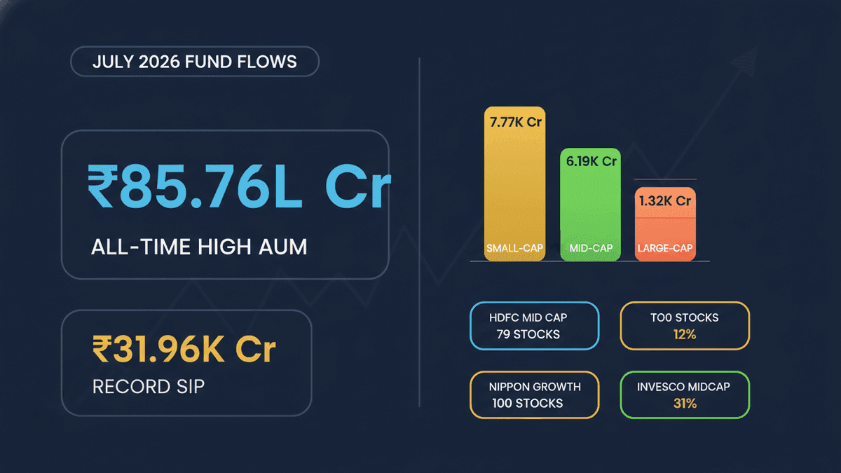 Mid-Cap Funds Surge in July; Large-Caps See Outflow