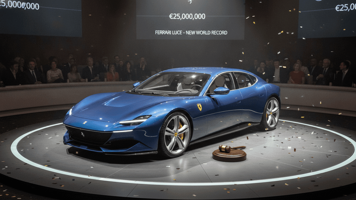 Ferrari Luce Electric Sells for Record $40M at Auction