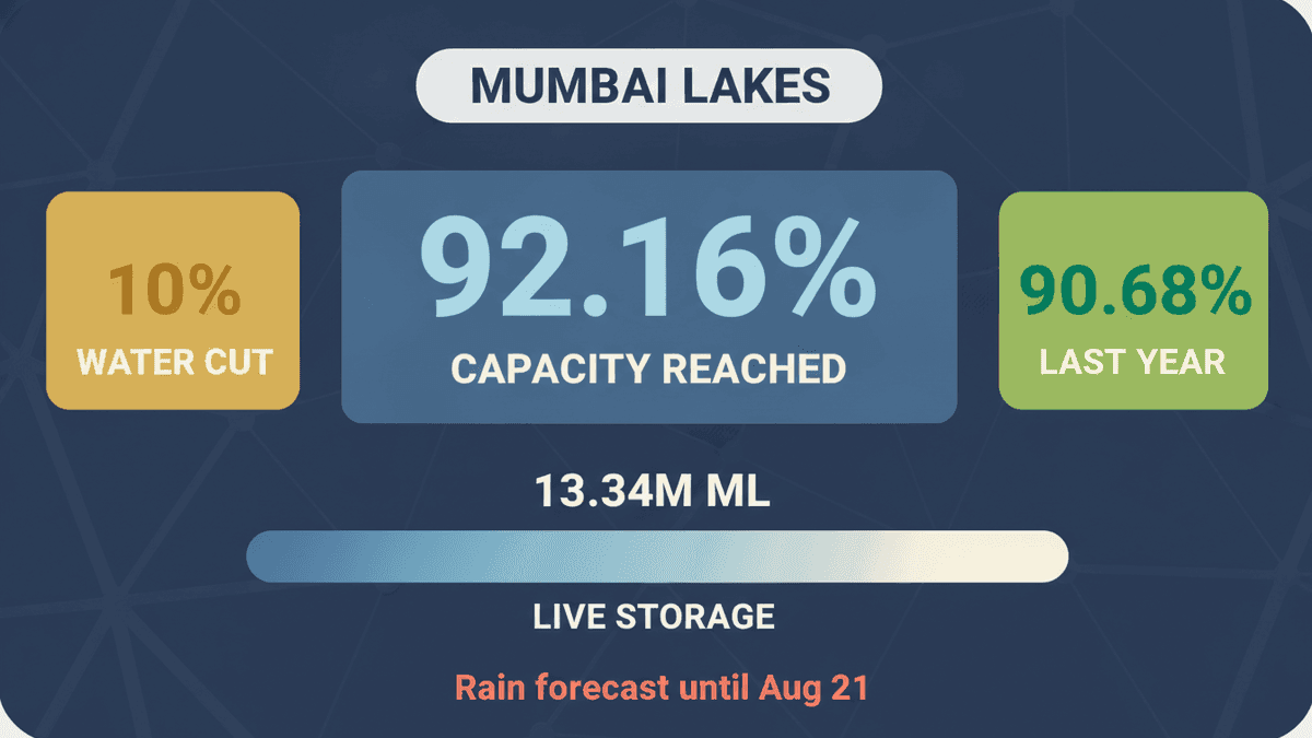 Mumbai Lakes Near Full, Yet 10% Water Cut Continues