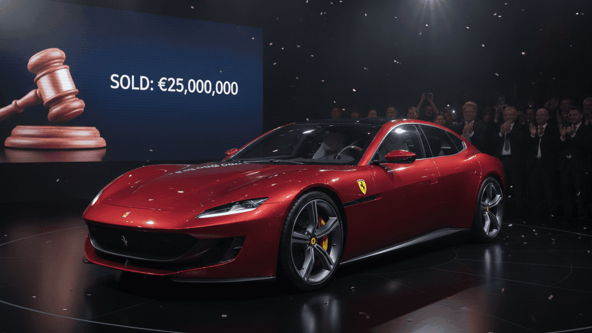 Ferrari Luce EV Smashes Records at Auction, Validates Strategy