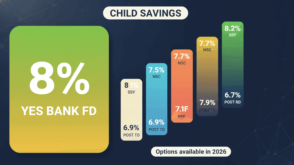 Child Savings 2026: PNB, YES Bank, Post Office Plans