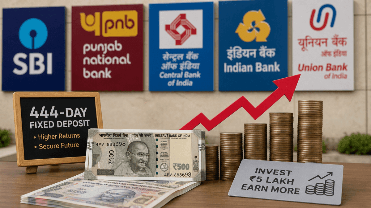 PSU Banks’ 444-Day FD: Earn More on ₹5 Lakh