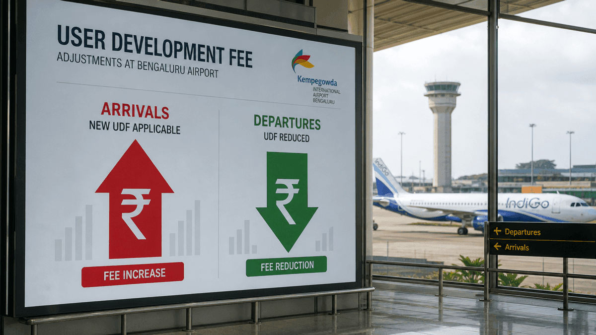 Bengaluru Airport: New UDF for Arrivals, Lower Fees for Departures