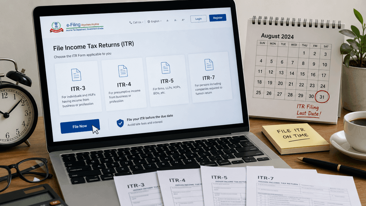 ITR Deadline August 31: File ITR-3, 4, 5, 7 Now!