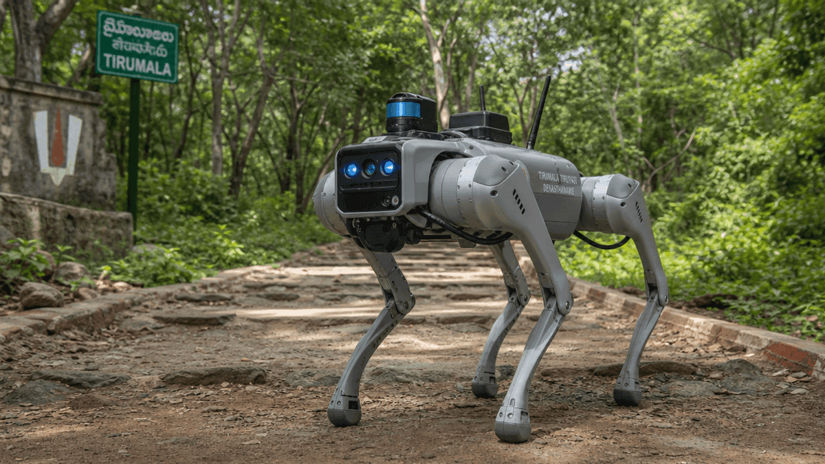Robotic Dog Deployed for Wildlife Monitoring in Tirumala