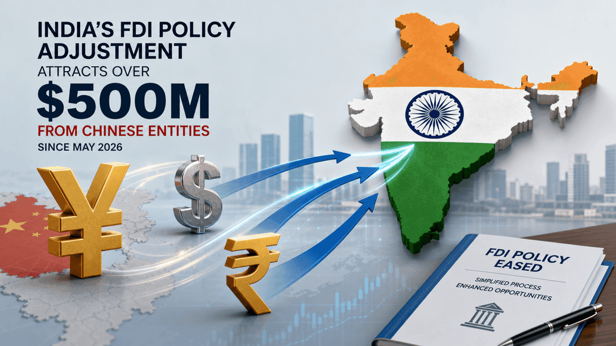 India Eases FDI Rules: $500M Inflow from China
