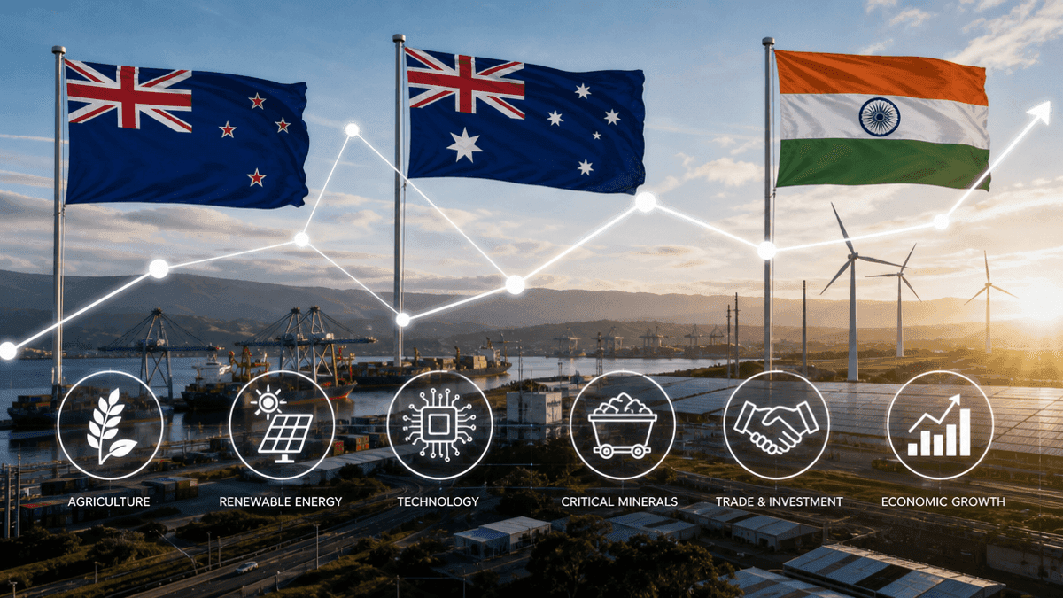 NZ & Australia Boost India Economic Ties: Tech, Energy Focus