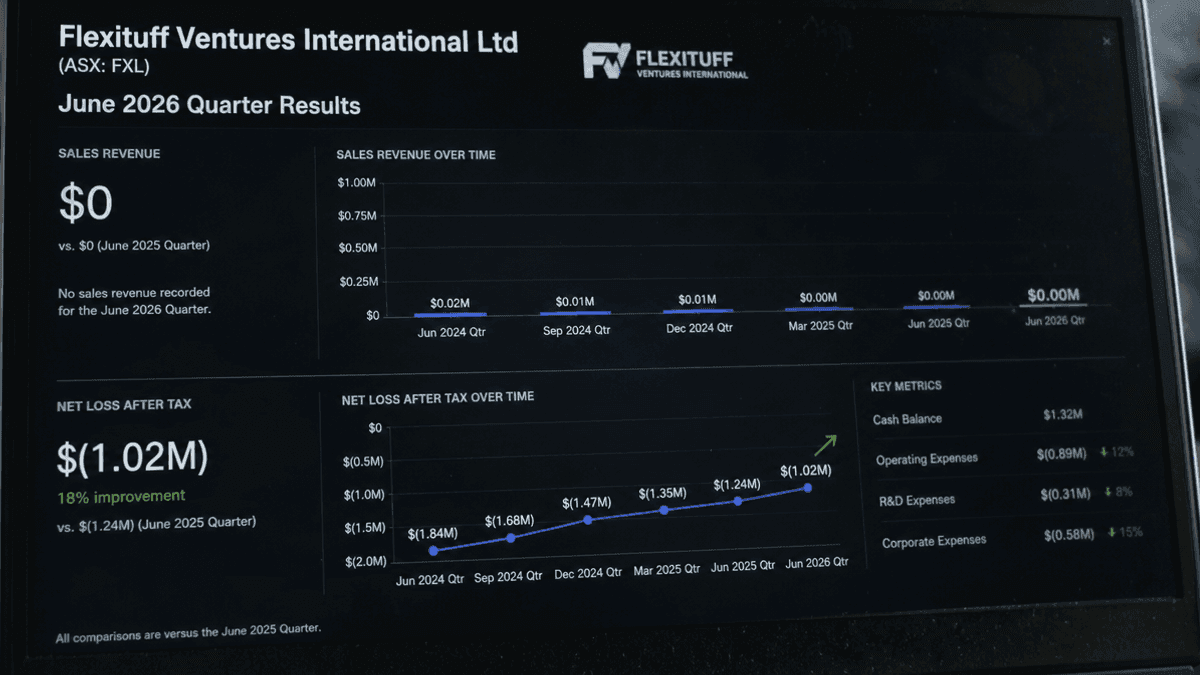 Flexituff Ventures Reports Rs 15.68 Cr Net Loss, Zero Sales in Q1 FY27