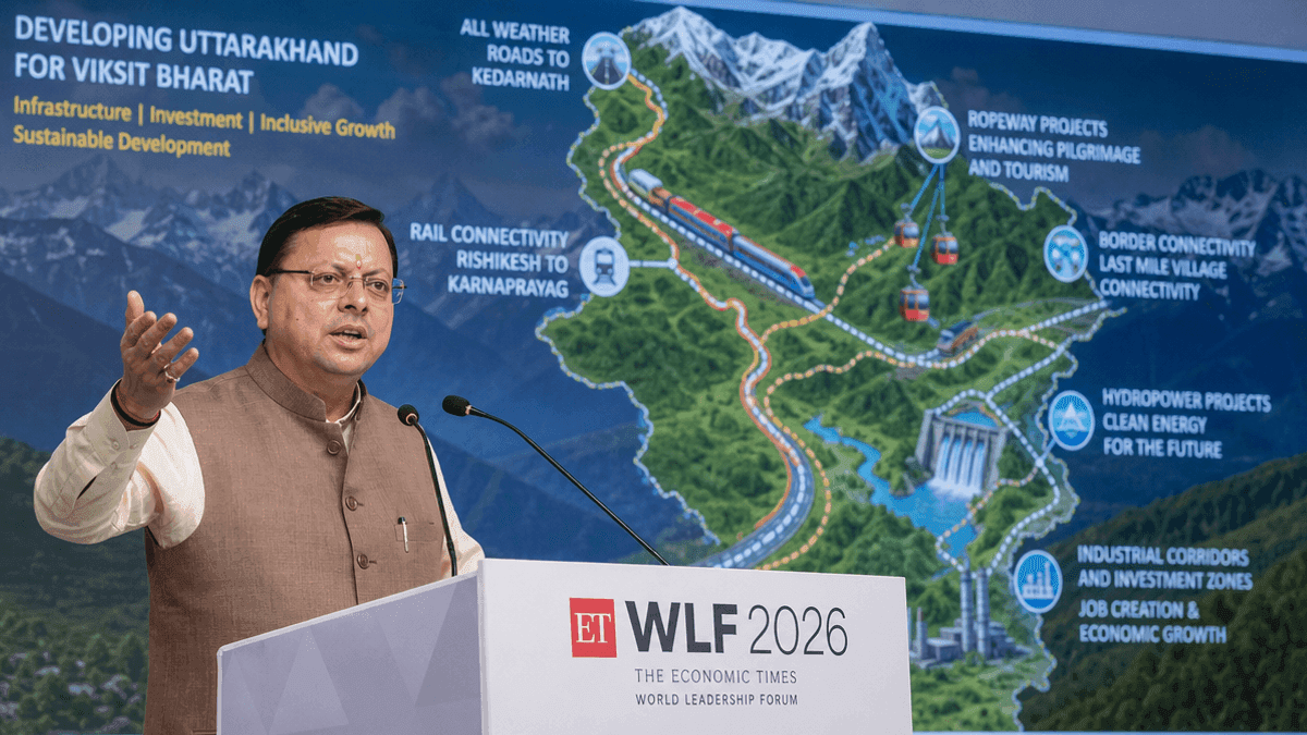 Uttarakhand CM Dhami’s Development Plan at ET WLF 2026