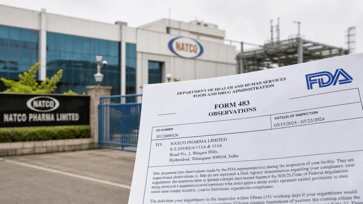 NATCO Pharma Visakhapatnam Unit Gets US FDA Form 483