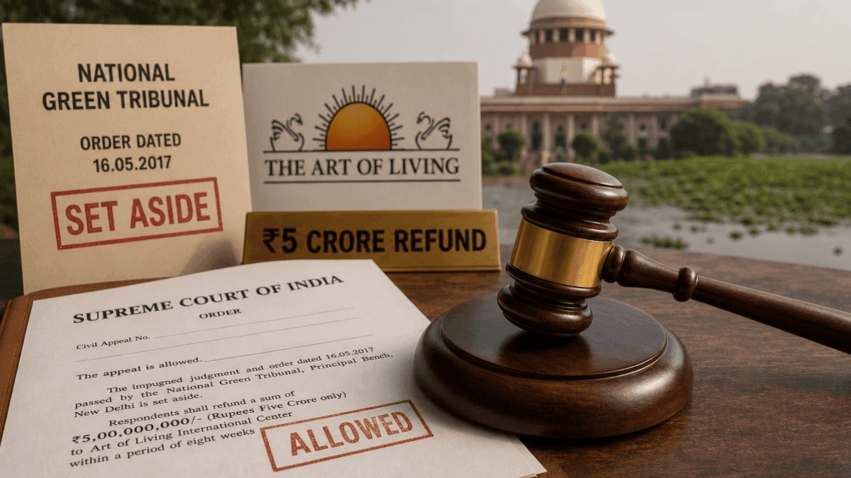 Supreme Court Orders ₹5 Crore Refund to Art of Living