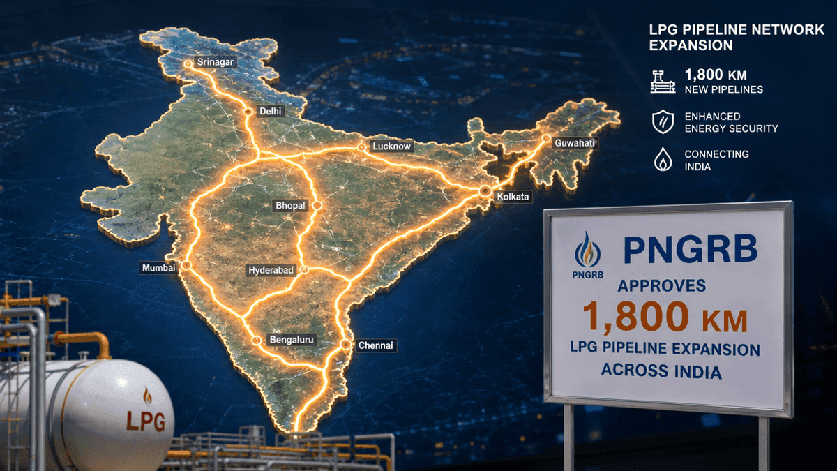 PNGRB Approves ₹7,000 Cr LPG Pipeline Expansion: GAIL to Build 1,800 Km
