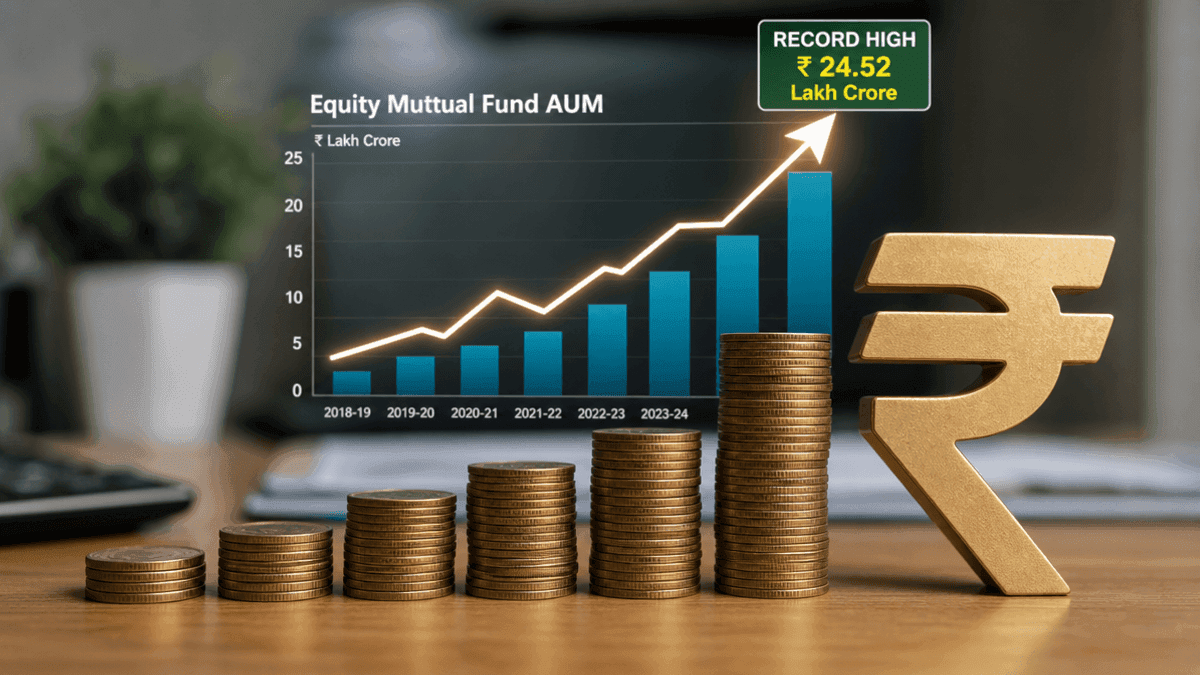 India Equity Mutual Fund AUM Hits Record ₹48.5 Lakh Crore