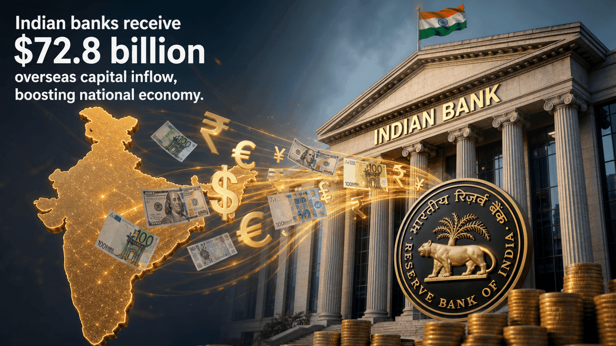 RBI: Indian Banks Attract $72.8B Overseas Capital