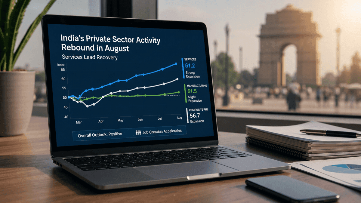 India’s Private Sector Recovers in August, Services Drive Growth