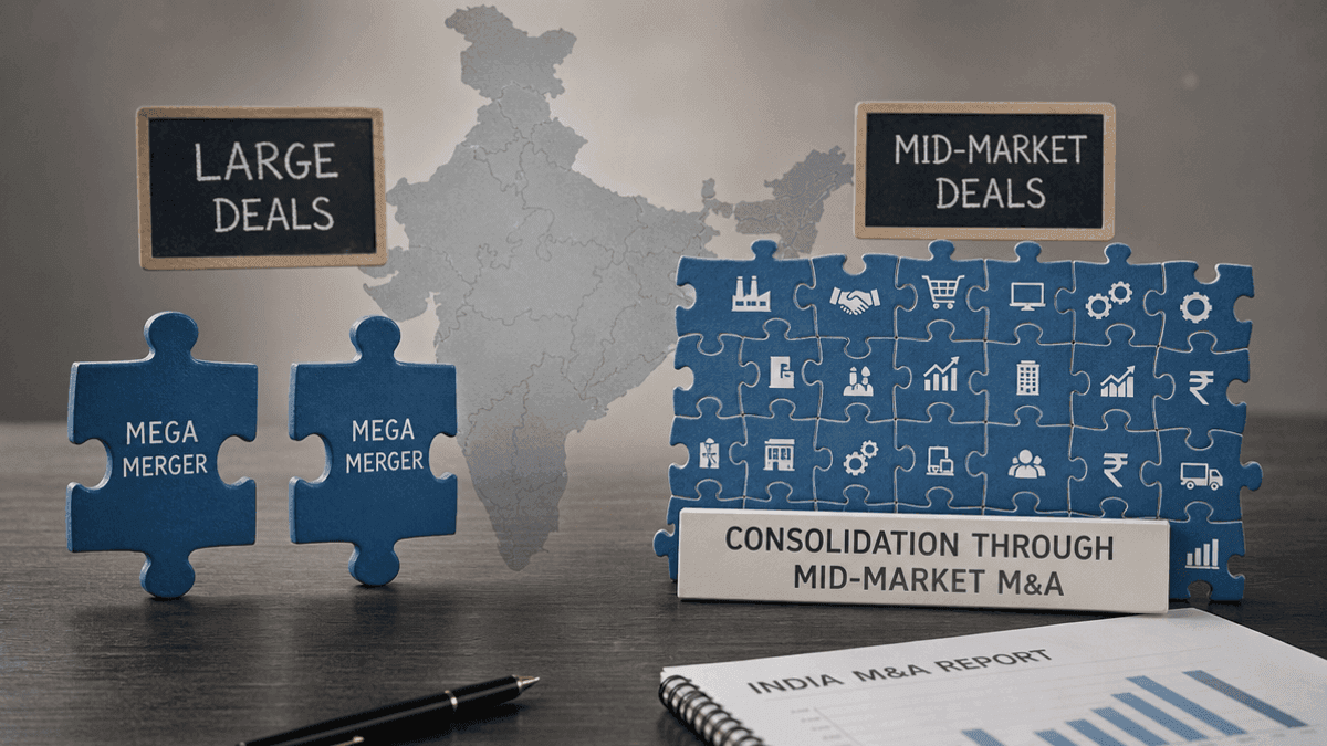 India M&A: Mid-Market Deals Surge, Billion-Dollar Transactions Decline