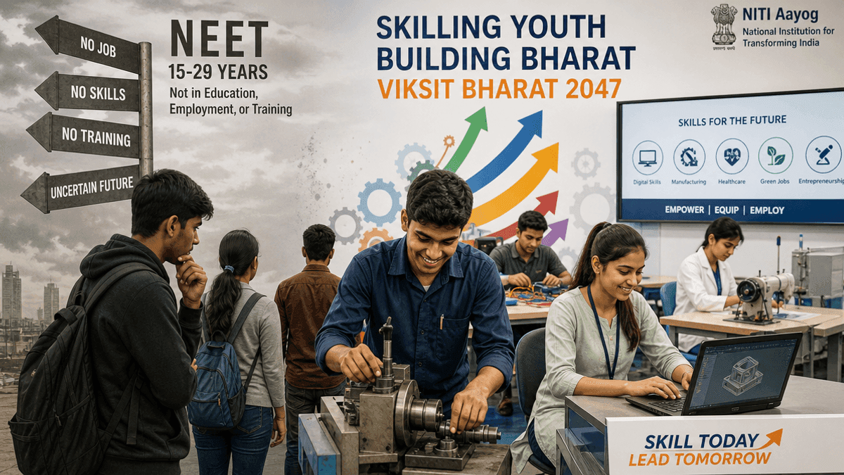 Niti Aayog: 8.7 Crore Indian Youth NEET, Urges Skilling Push