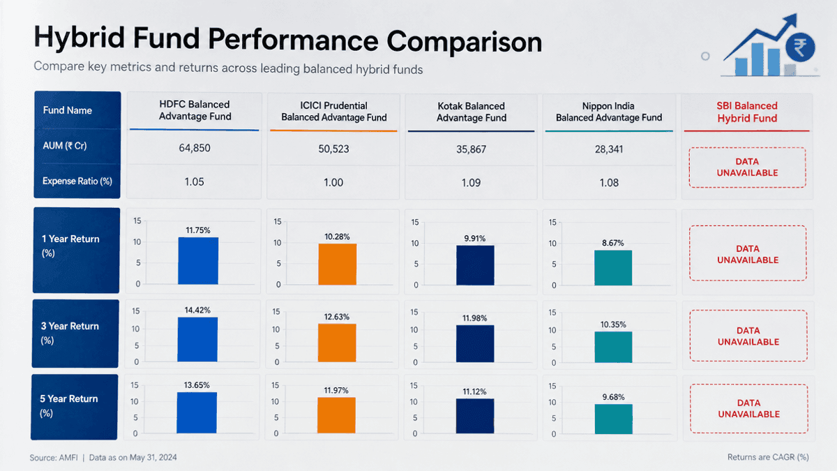 SBI Balanced Hybrid Fund Data Missing: Compare Top Funds