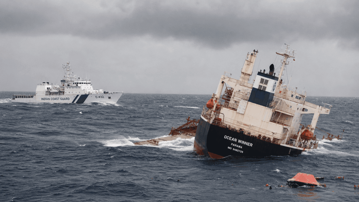 Panama Ship Sinks Off Odisha Coast; 2 Rescued