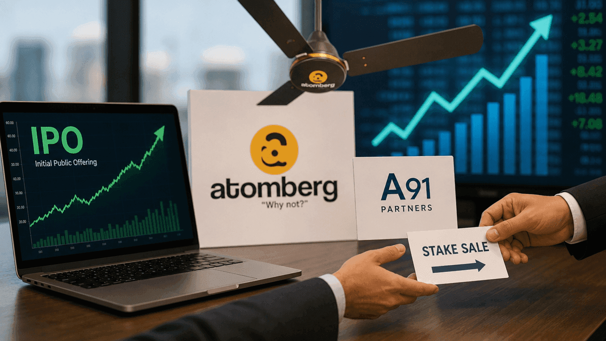 Atomberg IPO: A91 Partners Sells ₹445 Cr Stake, DRHP Filed