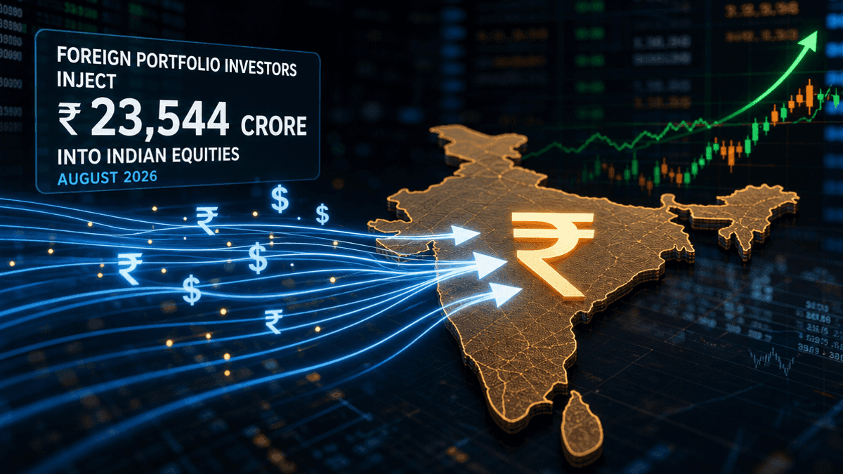 FPIs Invest ₹23,544 Cr in Indian Equities: August 2026 Inflow