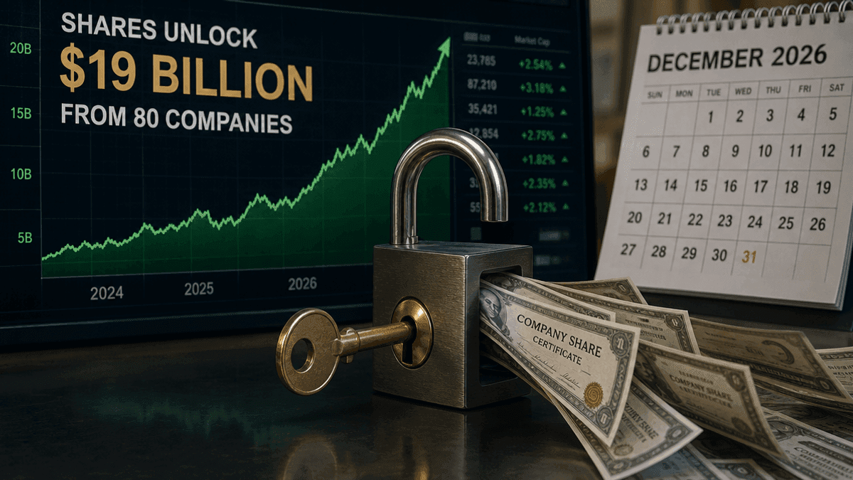 $19B in Shares from 80 Companies Unlock by Dec 2026