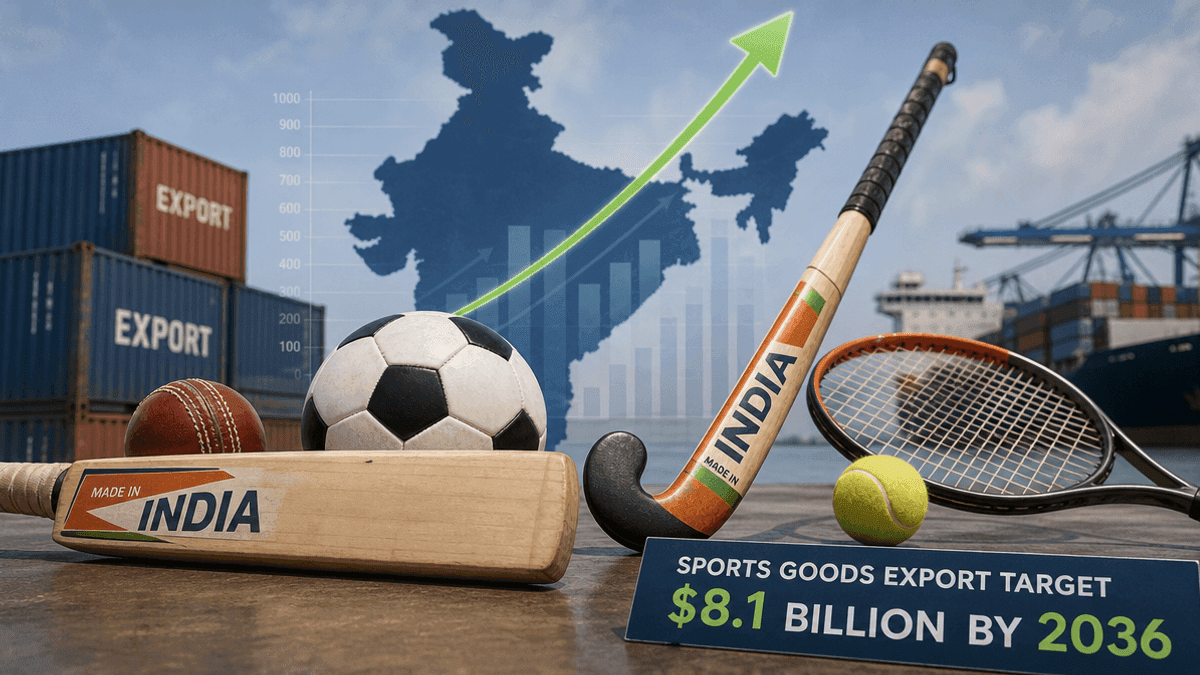 India Eyes $8.1B Sports Exports by 2036, Targets 11% Global Share
