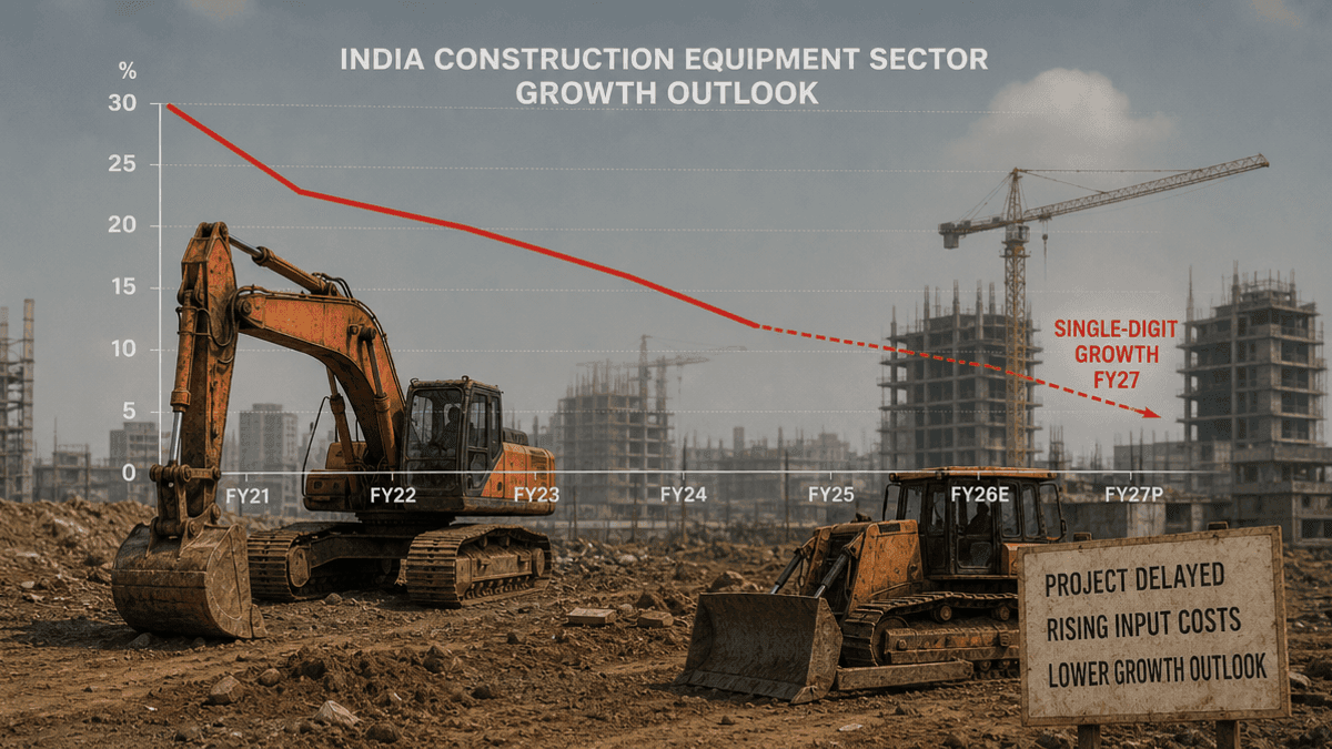 India Construction Equipment Sector: FY27 Growth Slows to Single Digits