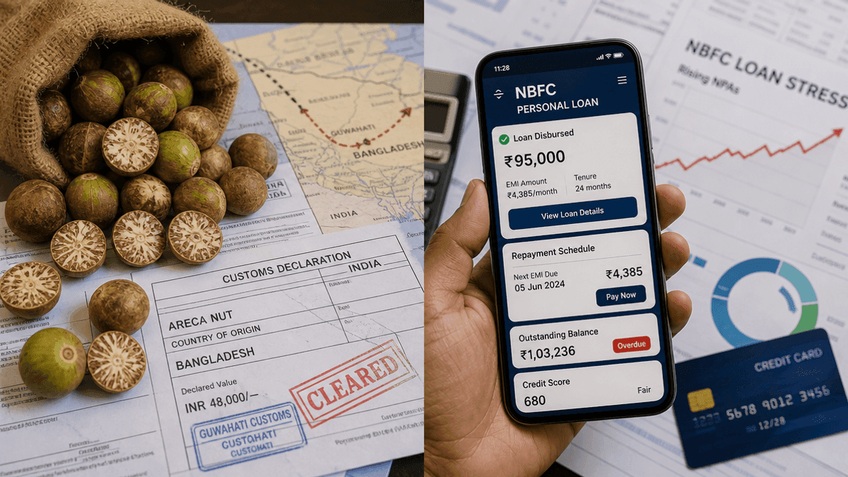 India’s Dual Economic Woes: Areca Nut Smuggling & NBFC Loan Stress