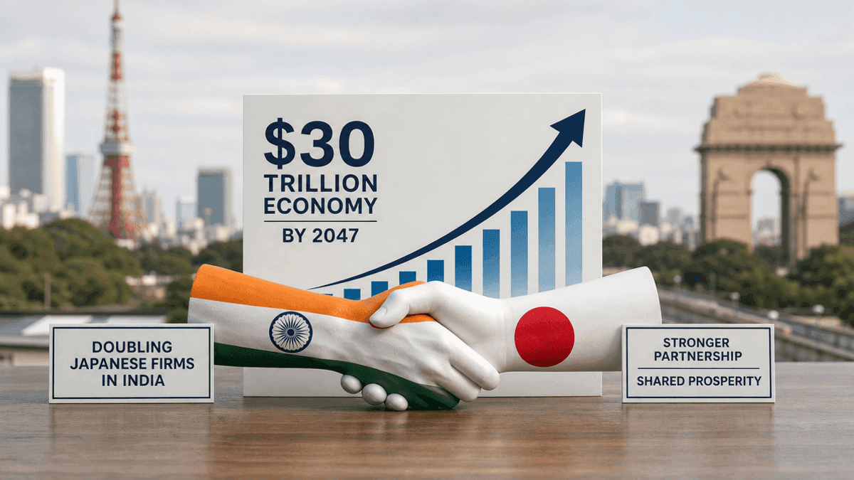 India Targets $30 Trillion Economy by 2047, Seeks More Japanese Firms