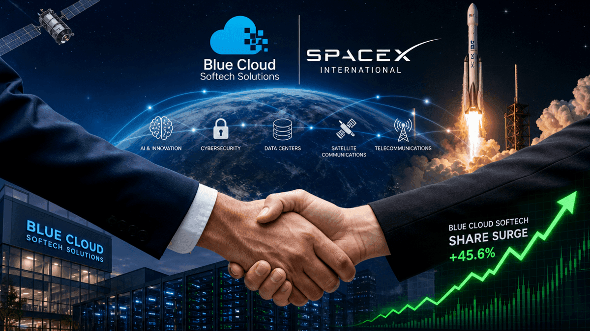Blue Cloud Softech Shares Jump 3.62% on $150M SpaceX Deal