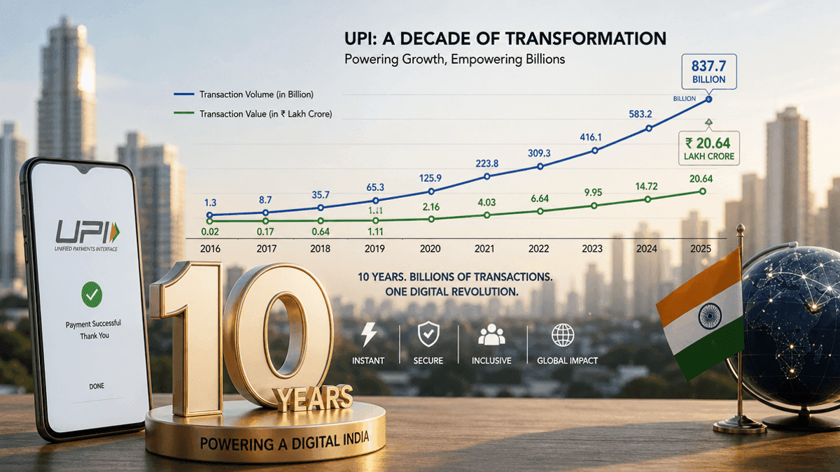UPI’s Decade: Transaction Volume Soars 13,000x