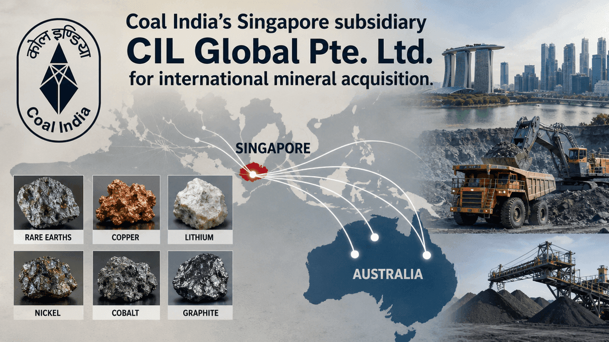 Coal India Expands Globally with Singapore Mineral Arm