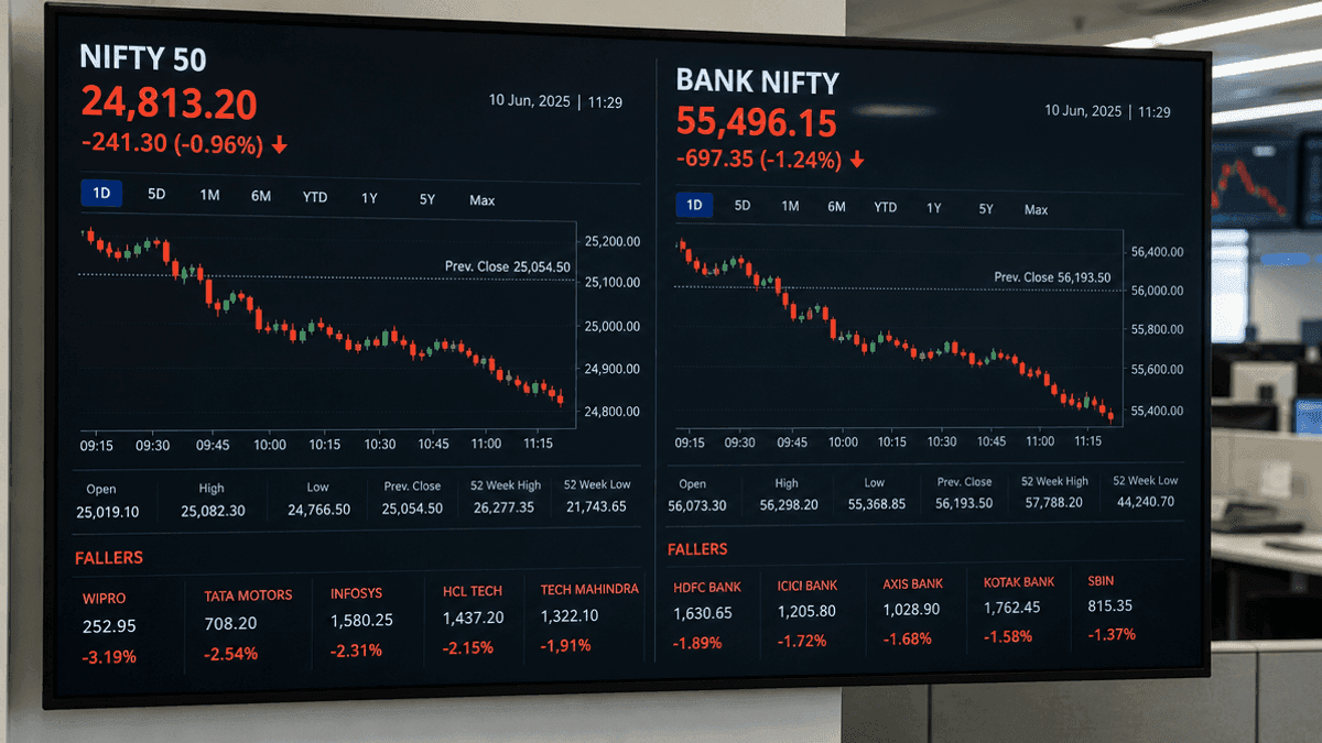 Nifty 50 Dips 0.14% Amid Renewed Selling Pressure