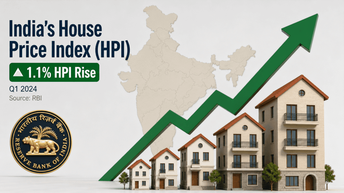 India Housing Prices Rise 1.1% in Q1 FY27: RBI