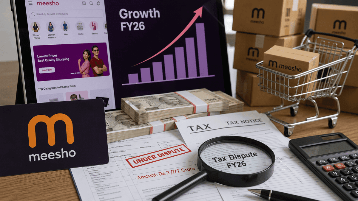 Meesho Tax Dispute Soars to ₹2,072 Crore in FY26