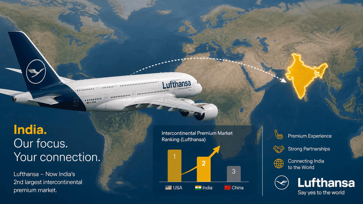 Lufthansa Prioritizes India Over China for Premium Travel Growth