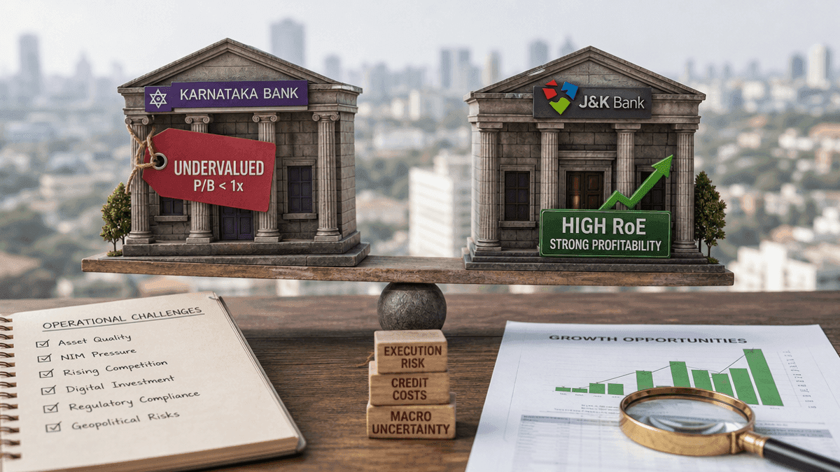 Karnataka Bank, J&K Bank: Undervalued Banks with Strong RoE
