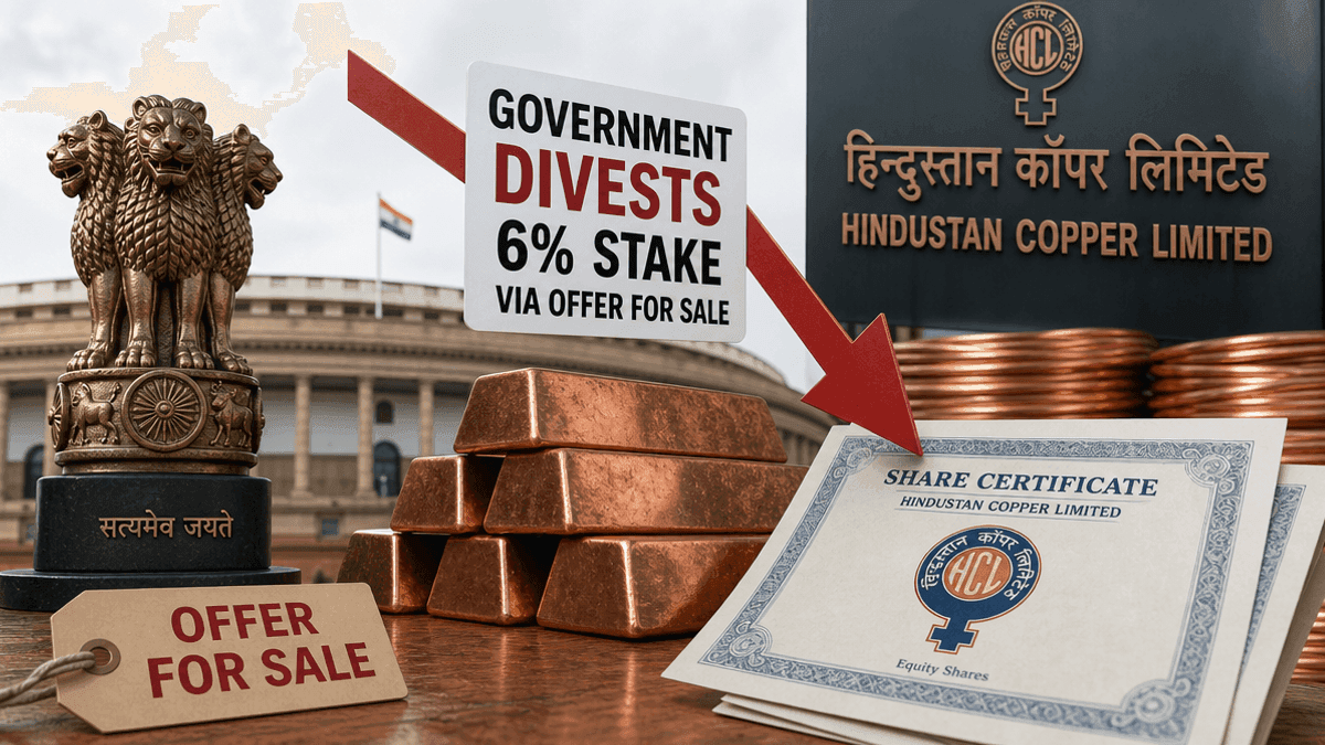 Govt Sells 6% Stake in Hindustan Copper at Discount