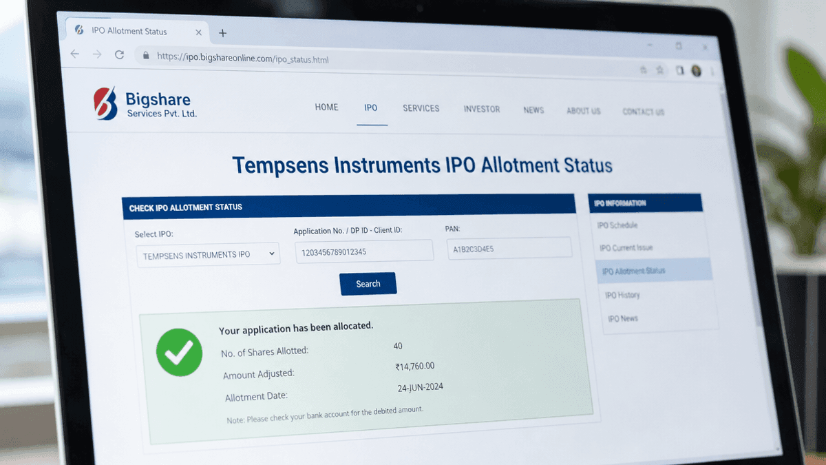 Tempsens Instruments IPO Allotment Status Live: Check Today