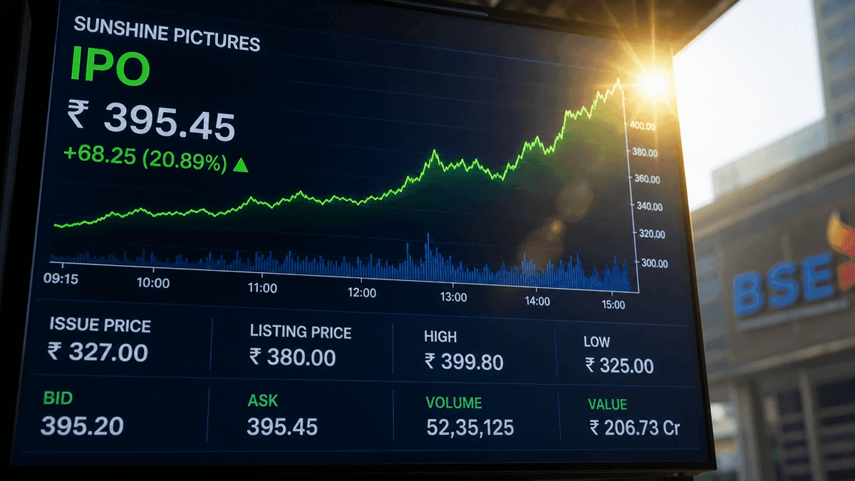 Sunshine Pictures IPO Debuts with 13.89% Gain