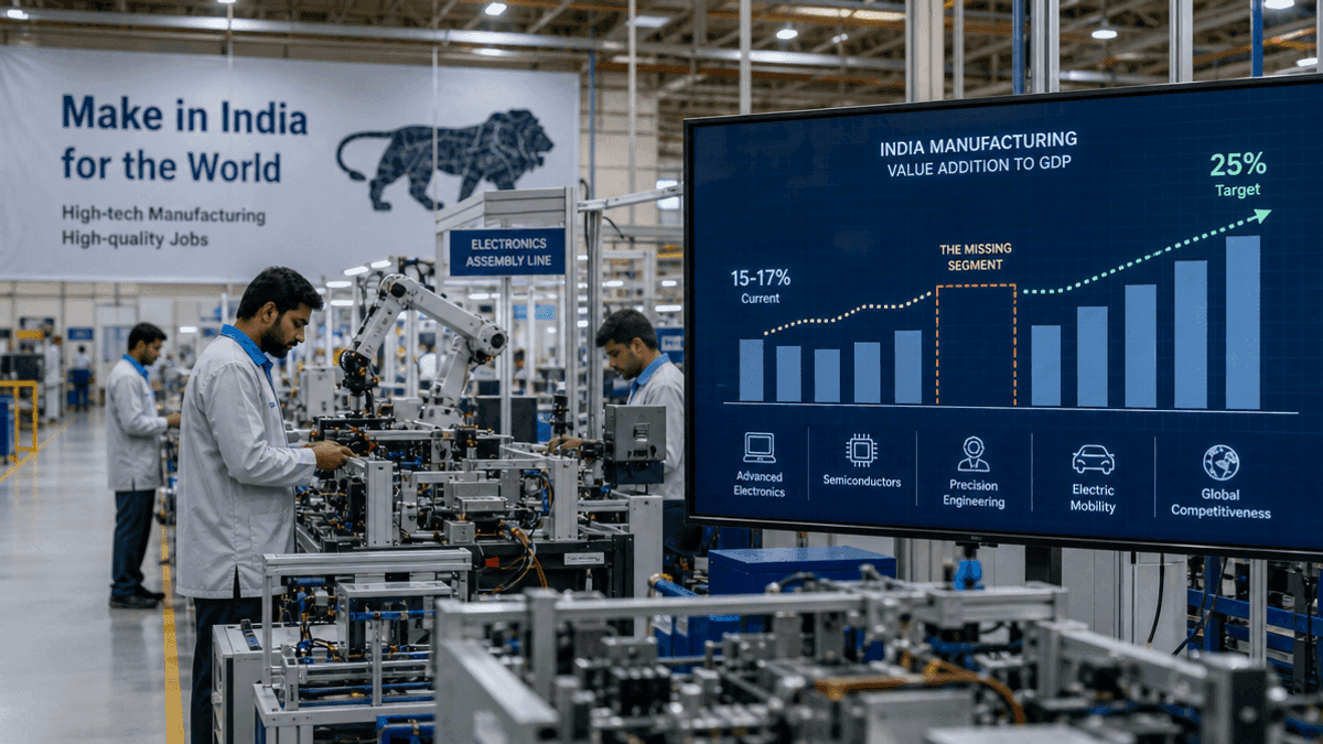 India’s Manufacturing: Why 25% GDP Target Is Elusive