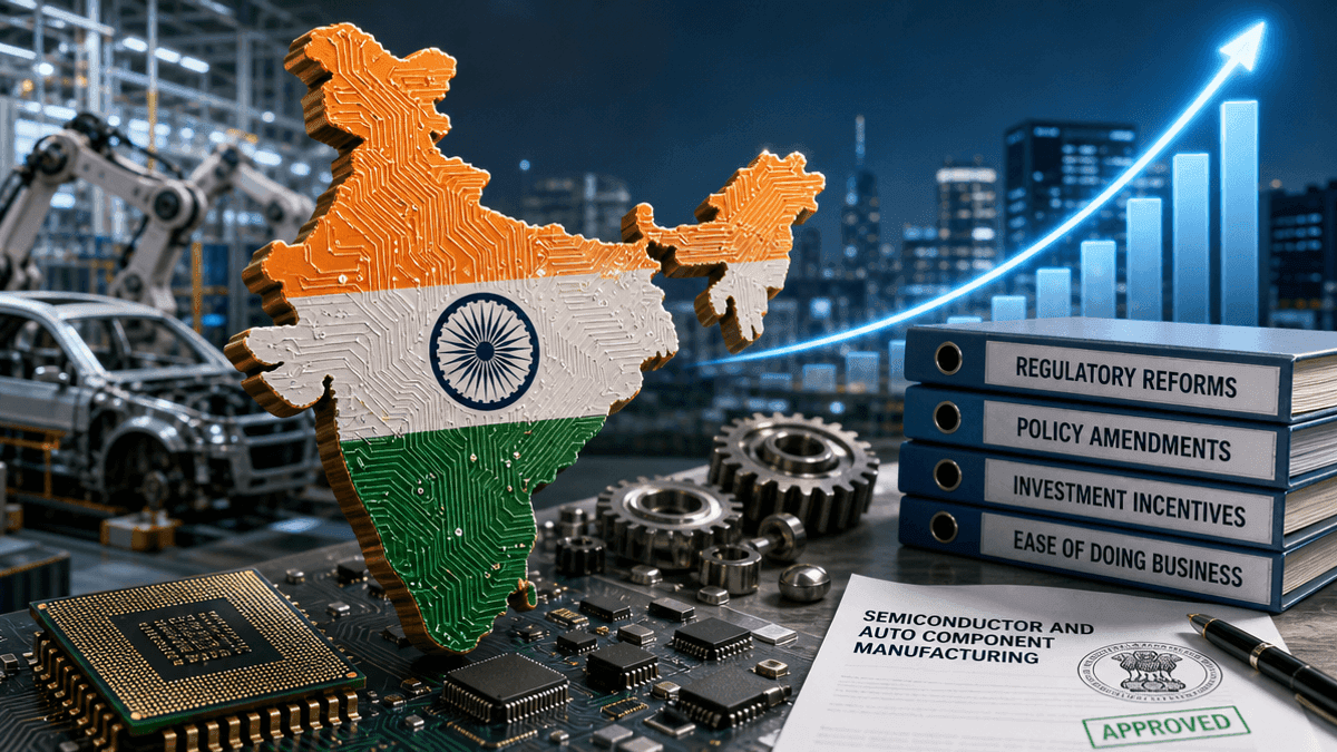 India to Revise Rules for Semiconductor & Auto Component Makers