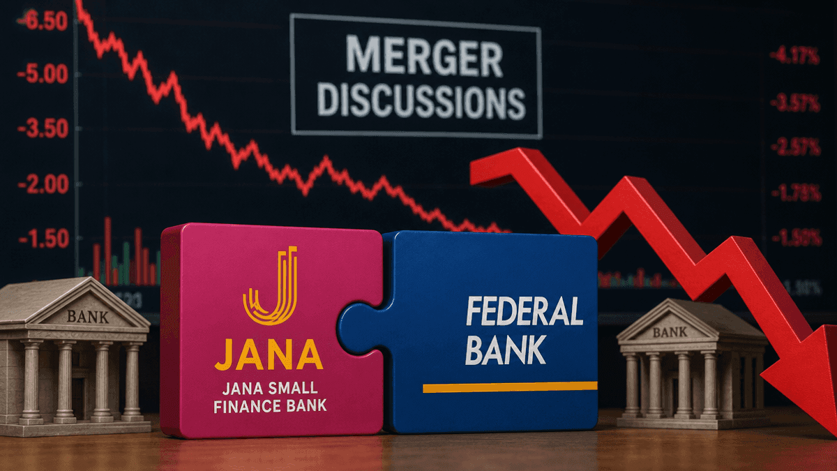 Jana SFB, Federal Bank Shares Dip Amid Merger Rumors
