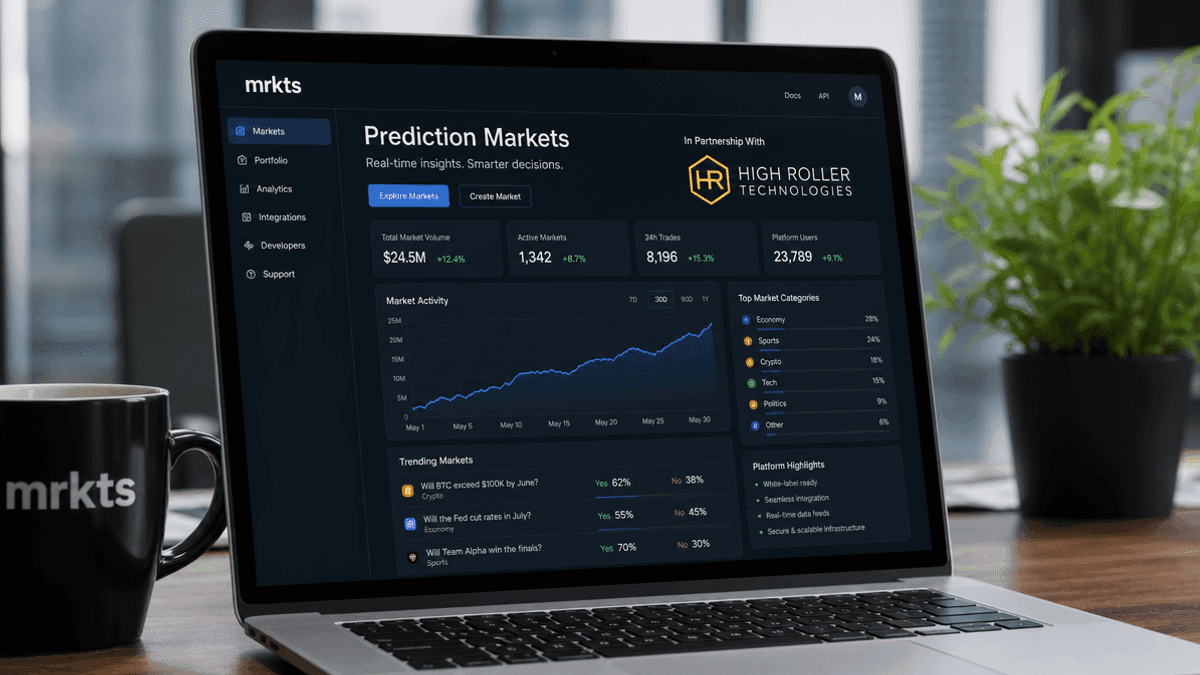 Mrkts Launches Prediction Markets Platform with High Roller Technologies