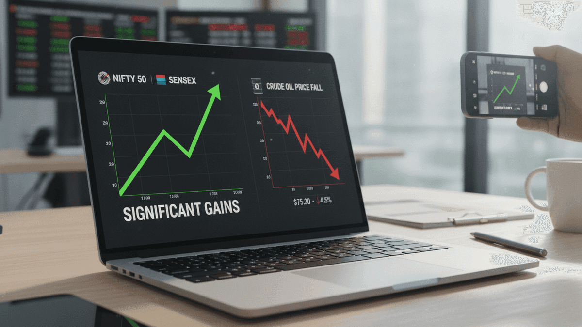 Indian Stocks Rally: Nifty50 Surges Past 24,350 on Falling Crude Prices