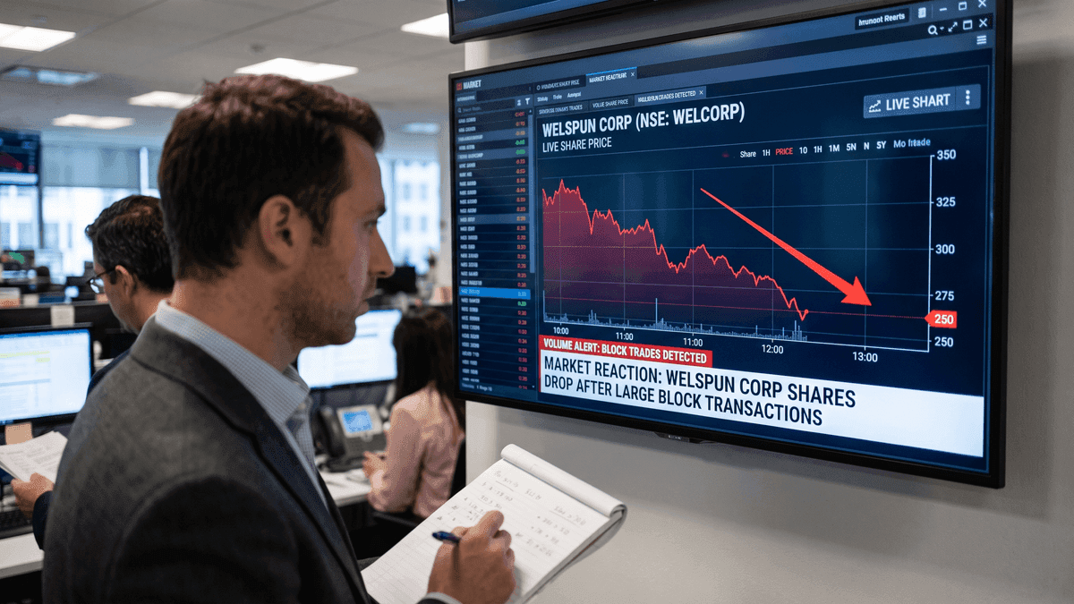 Welspun Corp Shares Drop 4% After Large Block Trades
